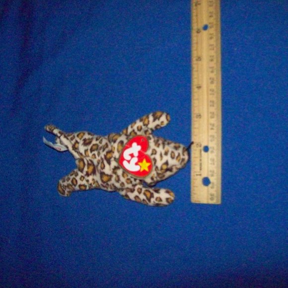 Original Ty Teenie Beanie Baby Freckles the Leopard 1993 McDonalds Toy - Picture 7 of 8